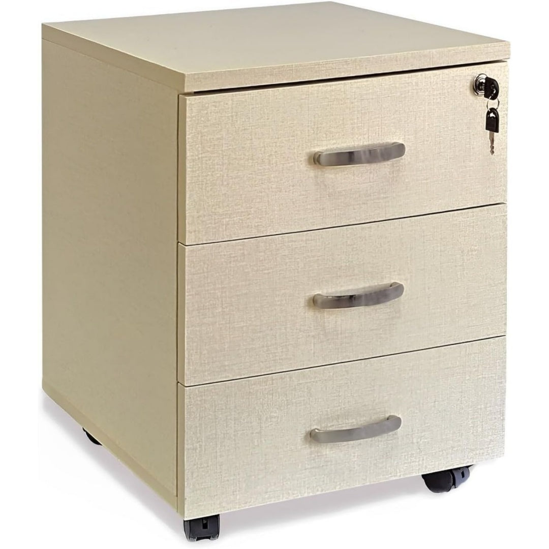 Scrivania con cassetti beige