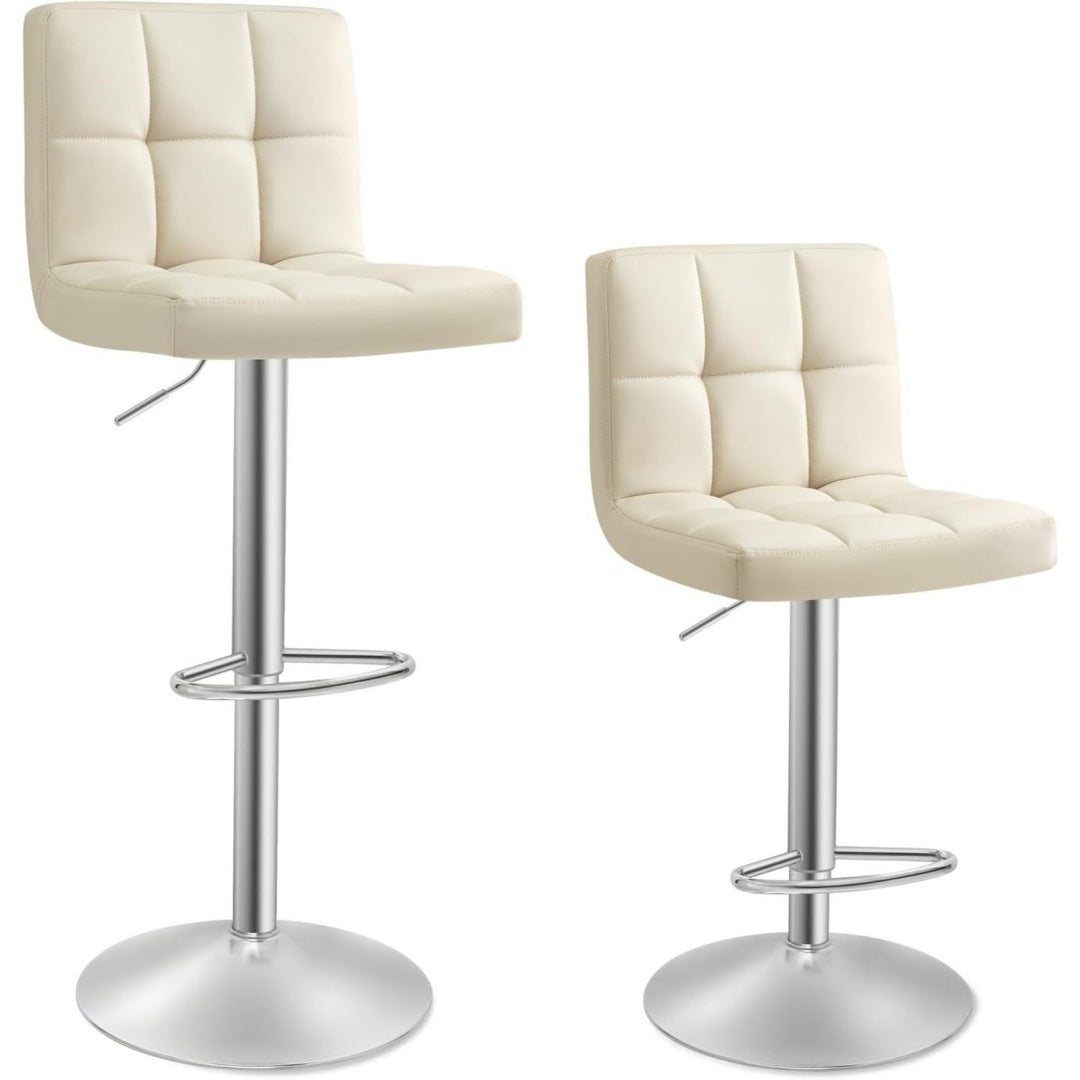 sgabelli da bar beige regolabile con ruote