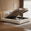 strutture letto beige per