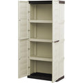 Armadio Art Plast S70/TPT Armadio alto da esterno, Plastica, Tortora/Ecru, 70 x 39