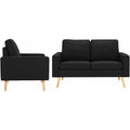 Set divani in legno massello nero
