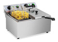 Friggitrice elettrica funzionamento automatico in acciaio inox rosso