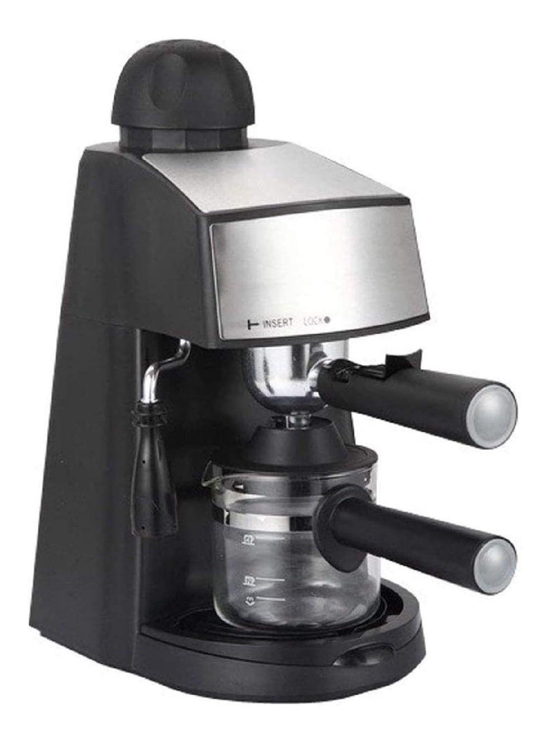 Macchina per caffe Espresso Bar, funzione vapore con macinacaffe nero