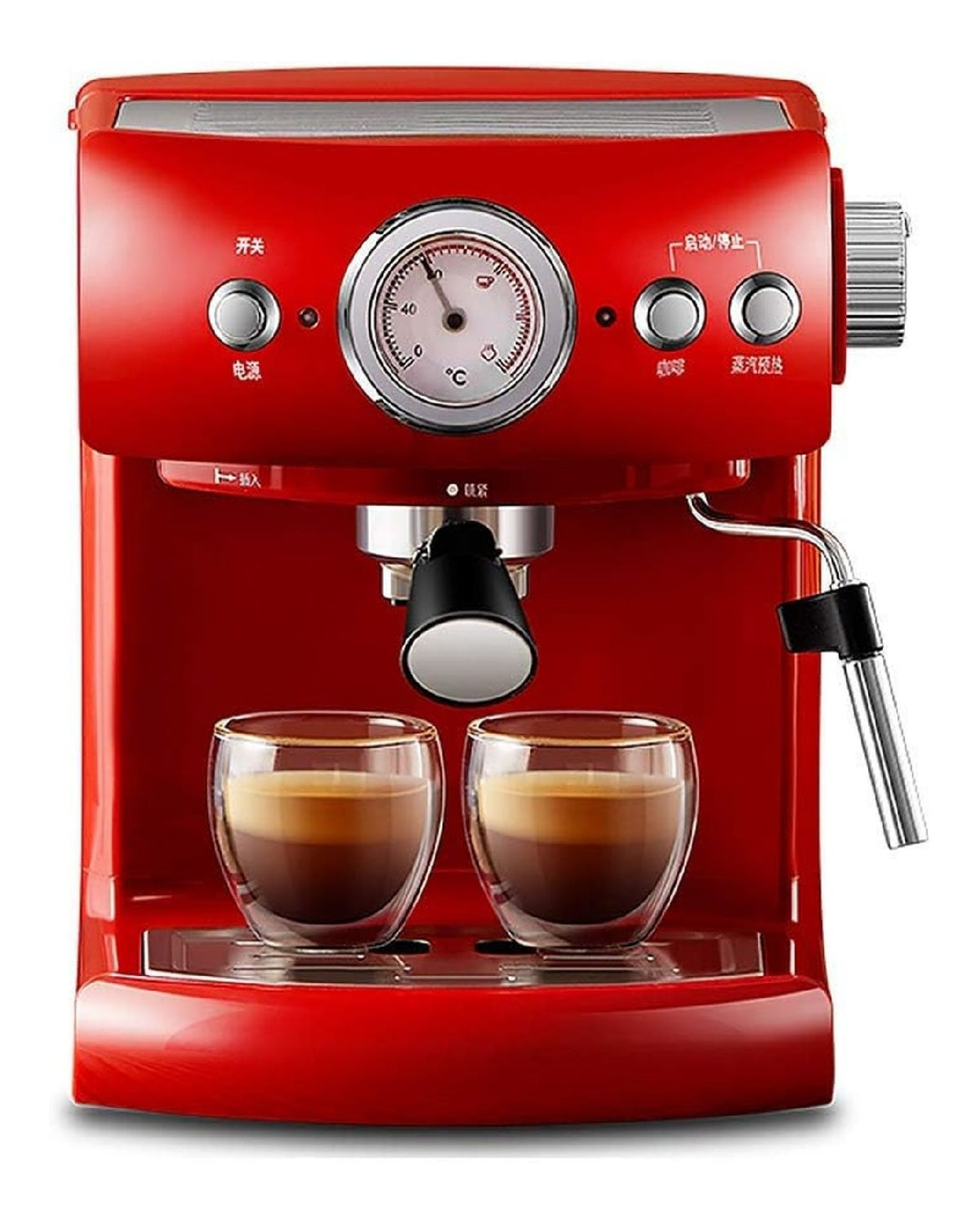 Macchina espresso funzionamento automatico funzione vapore rosso 1500 ml