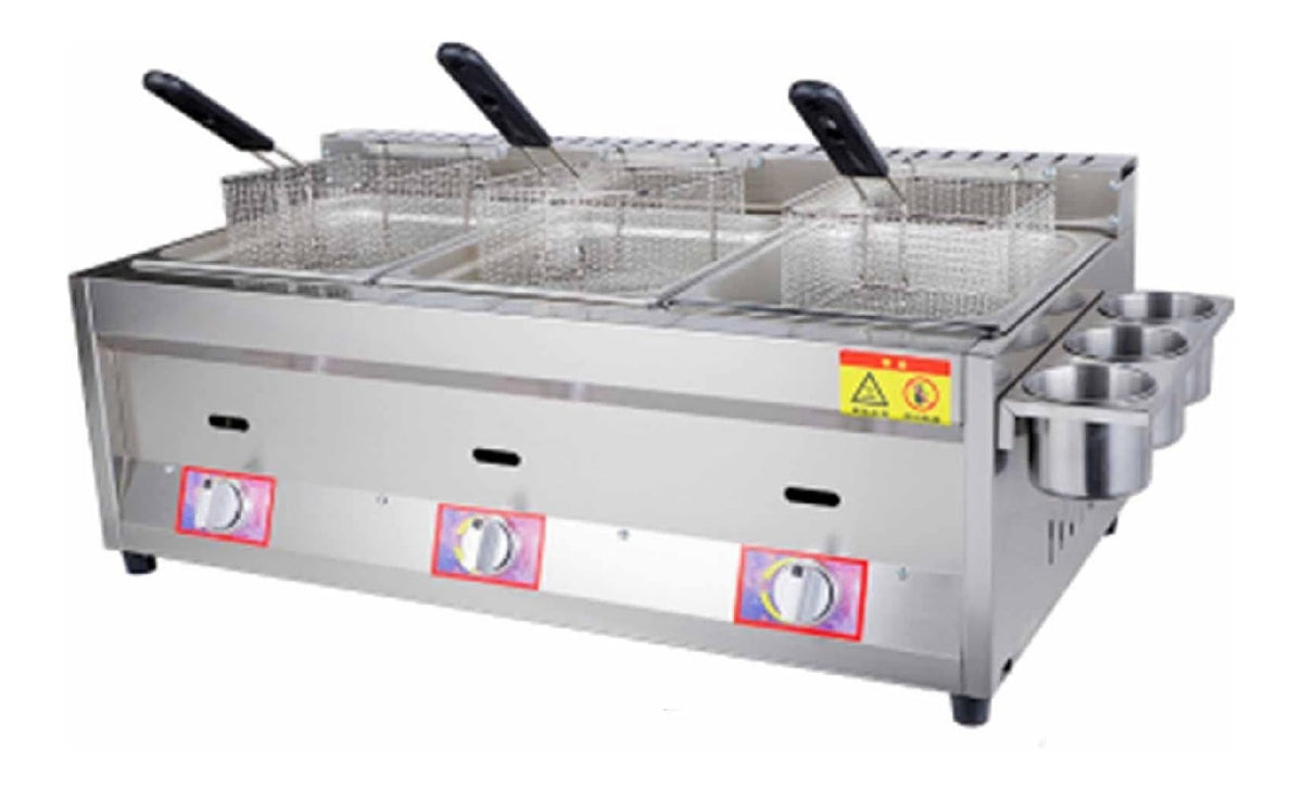 Friggitrice da cucina Friggitrice banco Commerciale, friggitrice Doppia
