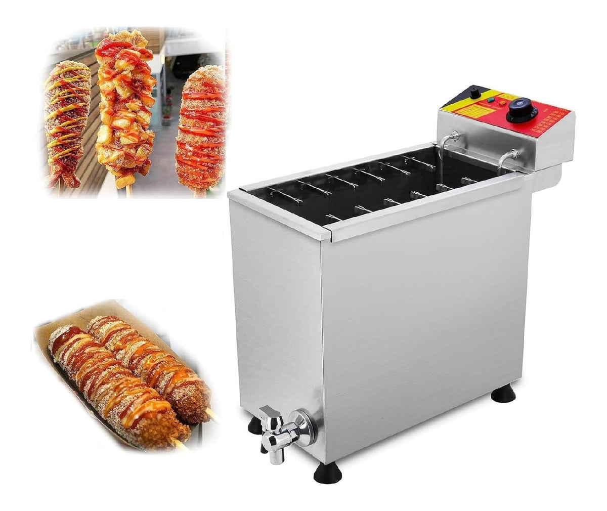 Friggitrice Corn Dog, Macchina Formaggio Friggitrice elettrica oro