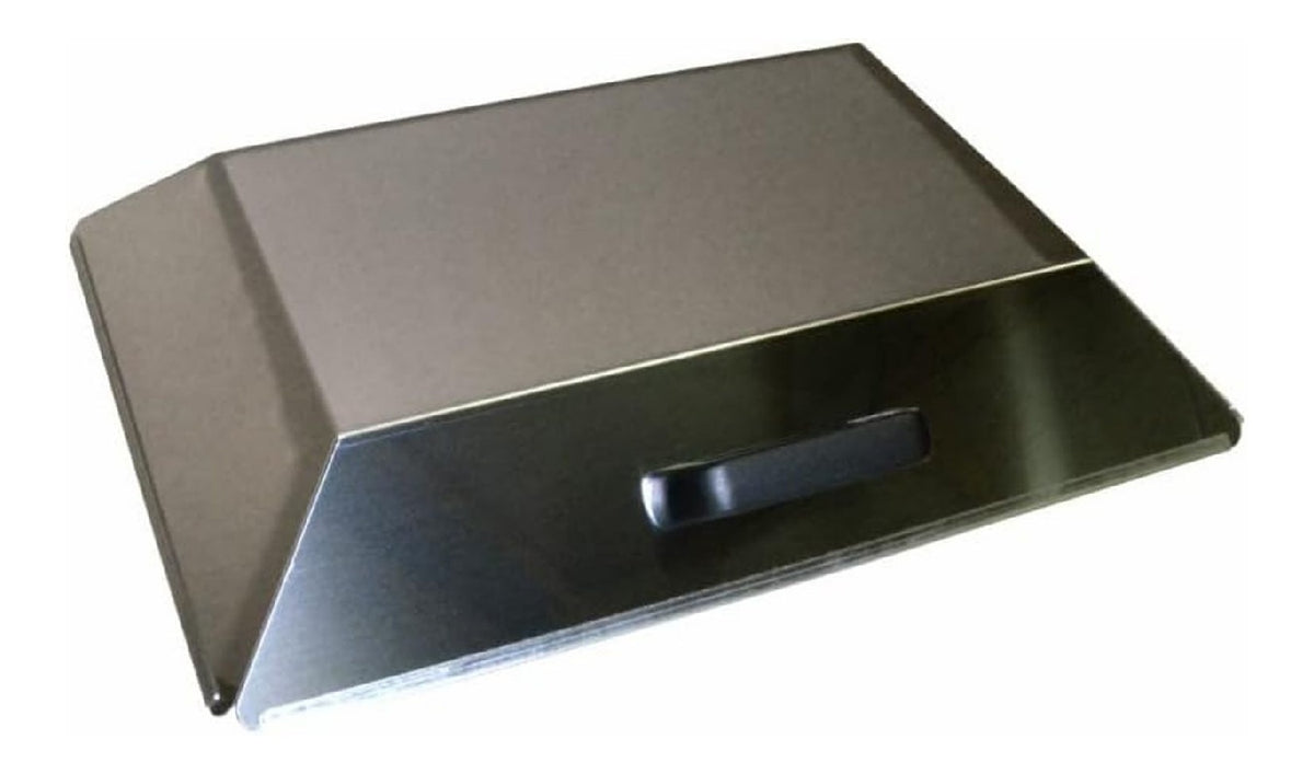 Coperchio piastra elettrica 600 in acciaio inox argento