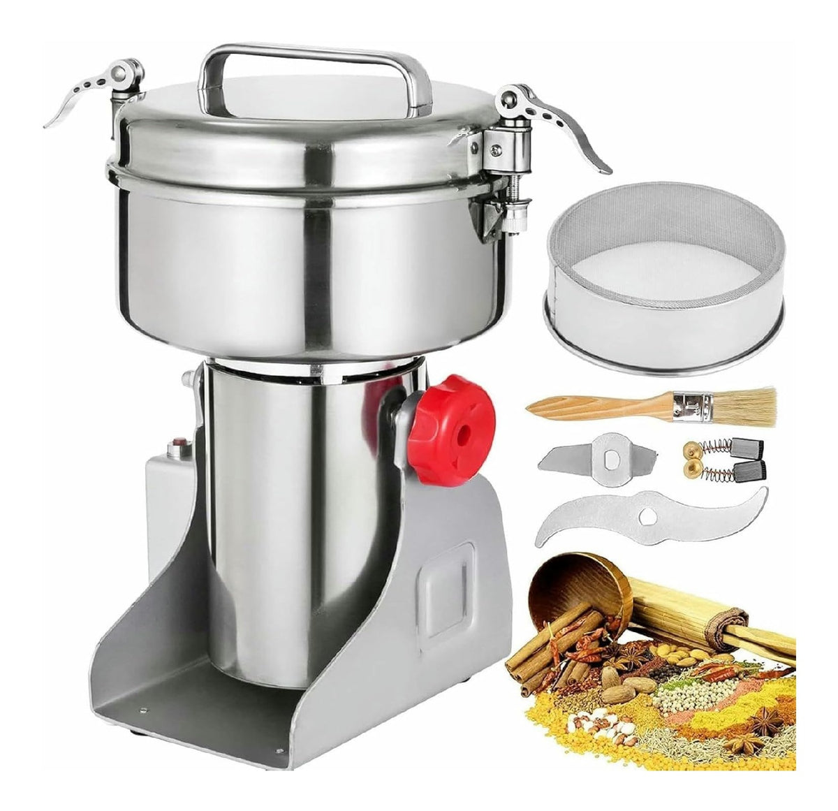 Con timer mulino elettrico per cereali funzionamento automatico rosso