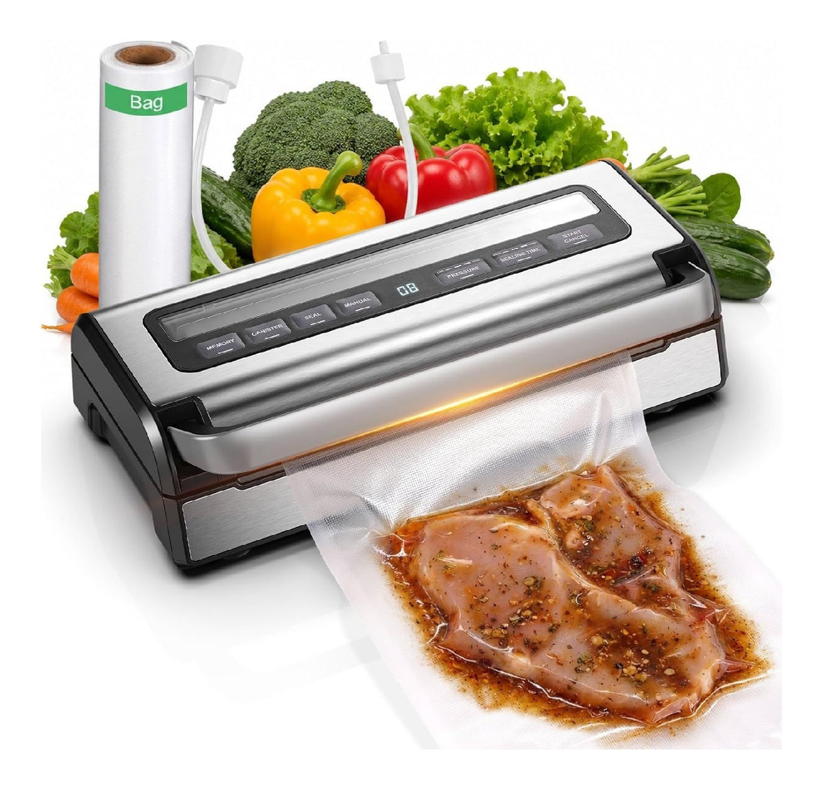 Macchina sottovuoto con comandi touch oro