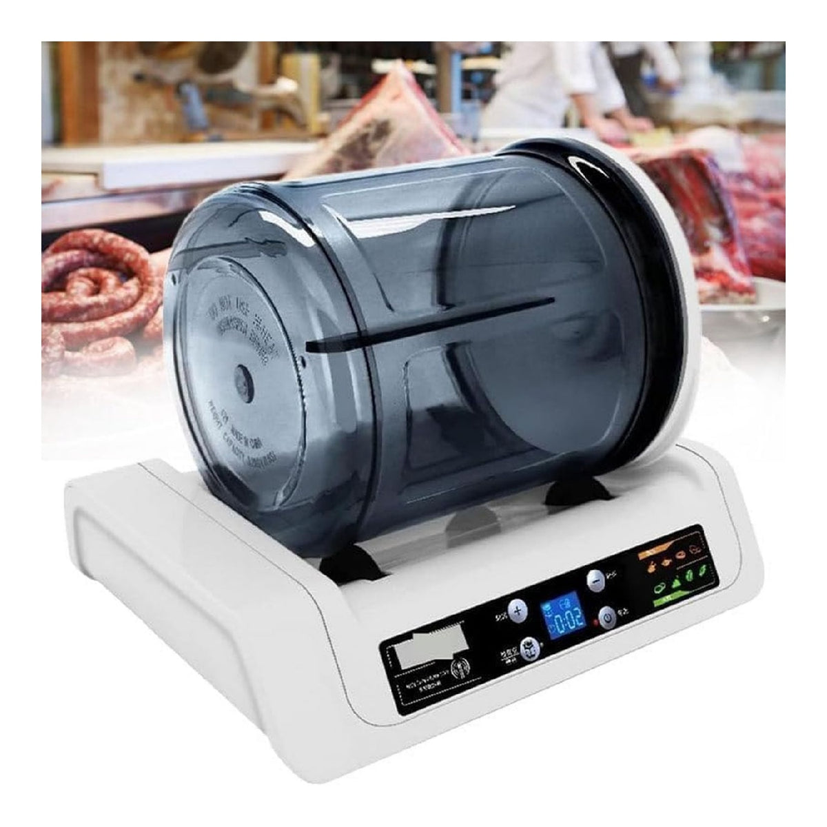Marinatrice Commerciale sottovuoto per Carne digitale con timer nero