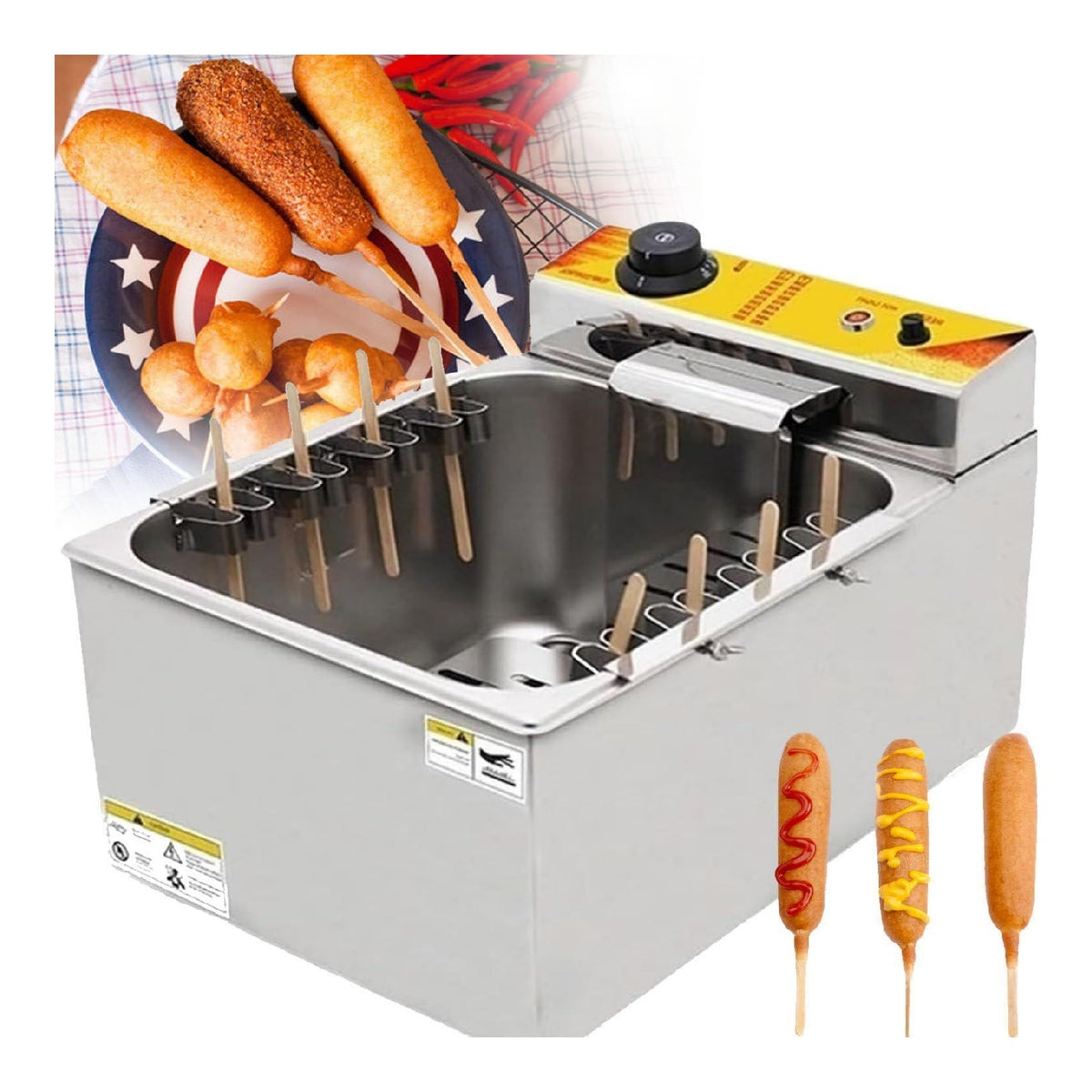 Friggitrice elettrica funzionamento automatico temperatura regolabile rame