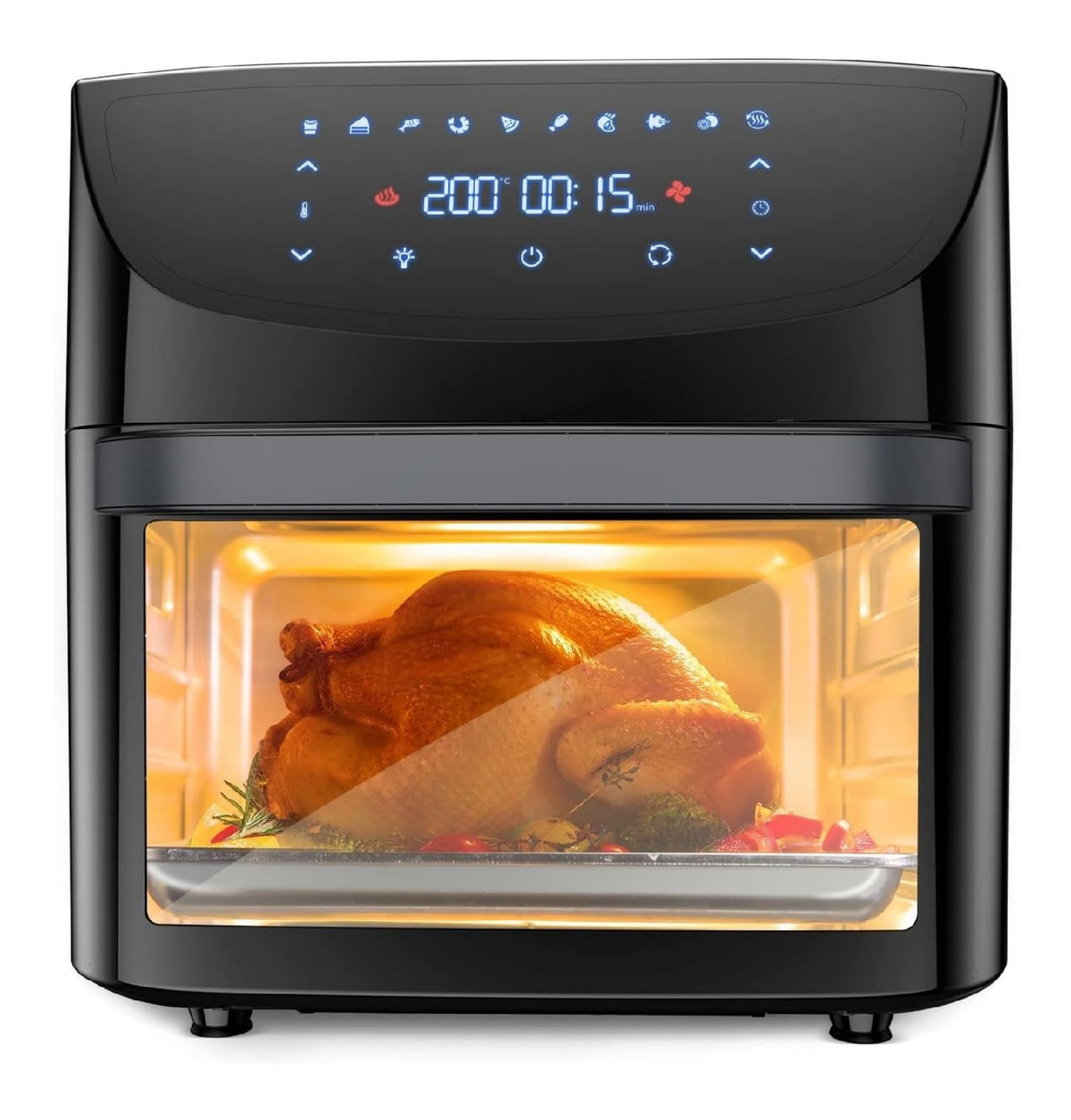 Friggitrice da cucina funzionamento automatico componenti lavabili nero