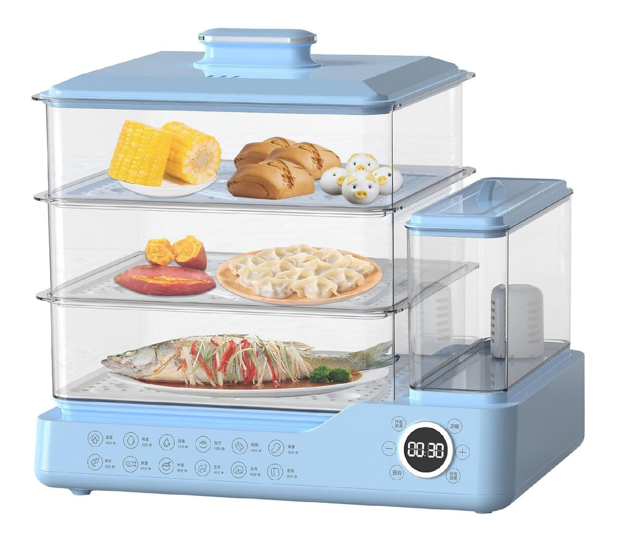 Apparecchio per uso domestico con programmi automatici funzionamento automatico blu