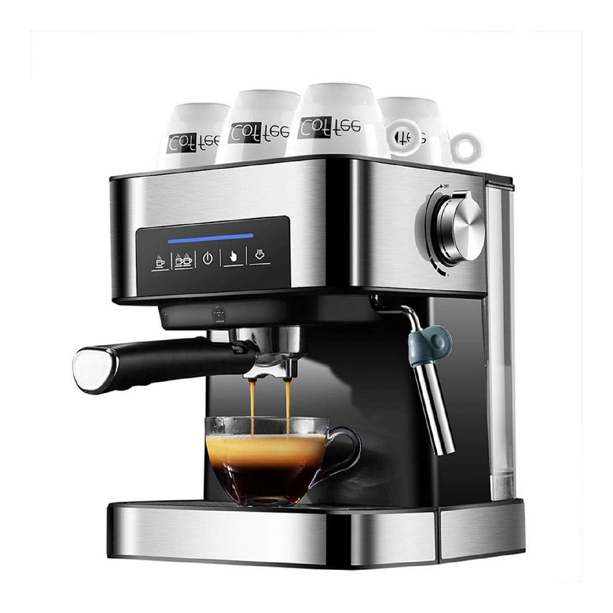 Macchina espresso funzione vapore bianco