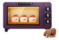 Forno elettrico compatto con timer in acciaio inox rosso