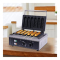 Piastra per waffle acciaio inox con timer in acciaio inox argento