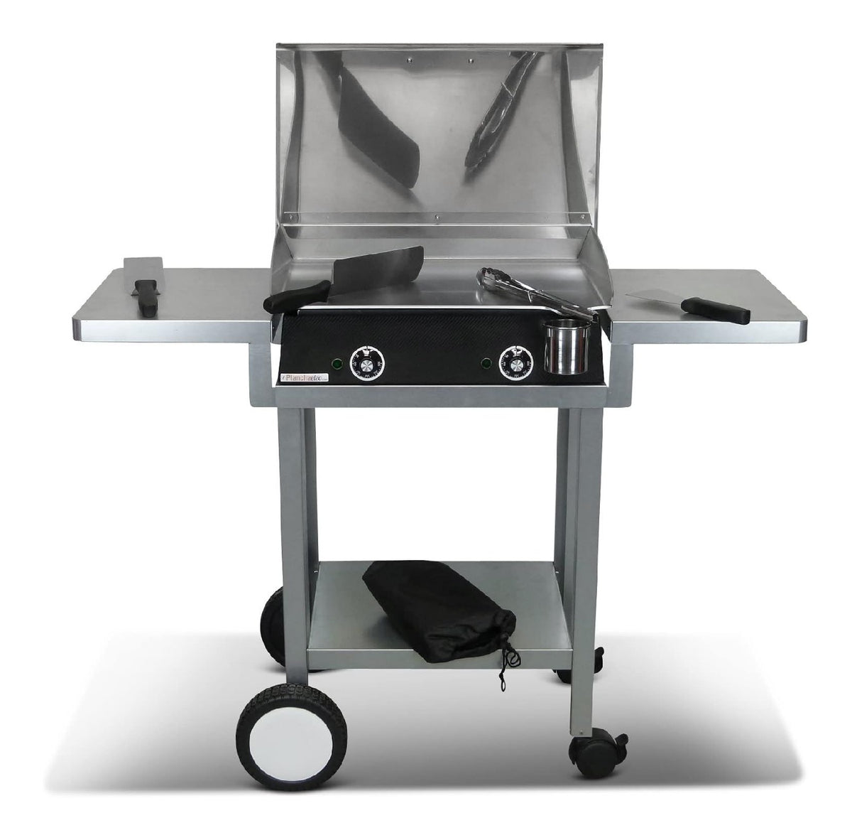 Confezione Piastra elettrica LUX 600 in acciaio inox argento