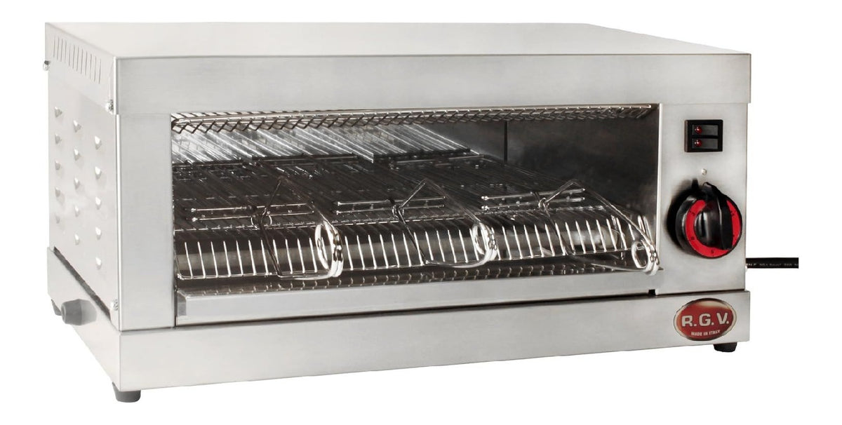 Tostapane elettrico funzionamento automatico in acciaio inox argento