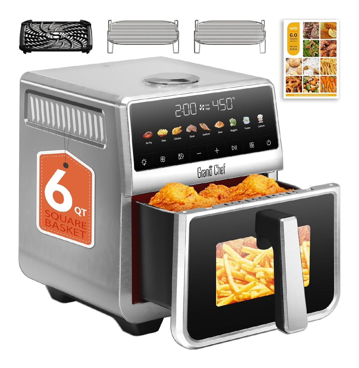 Friggitrice ad aria 6 L rame