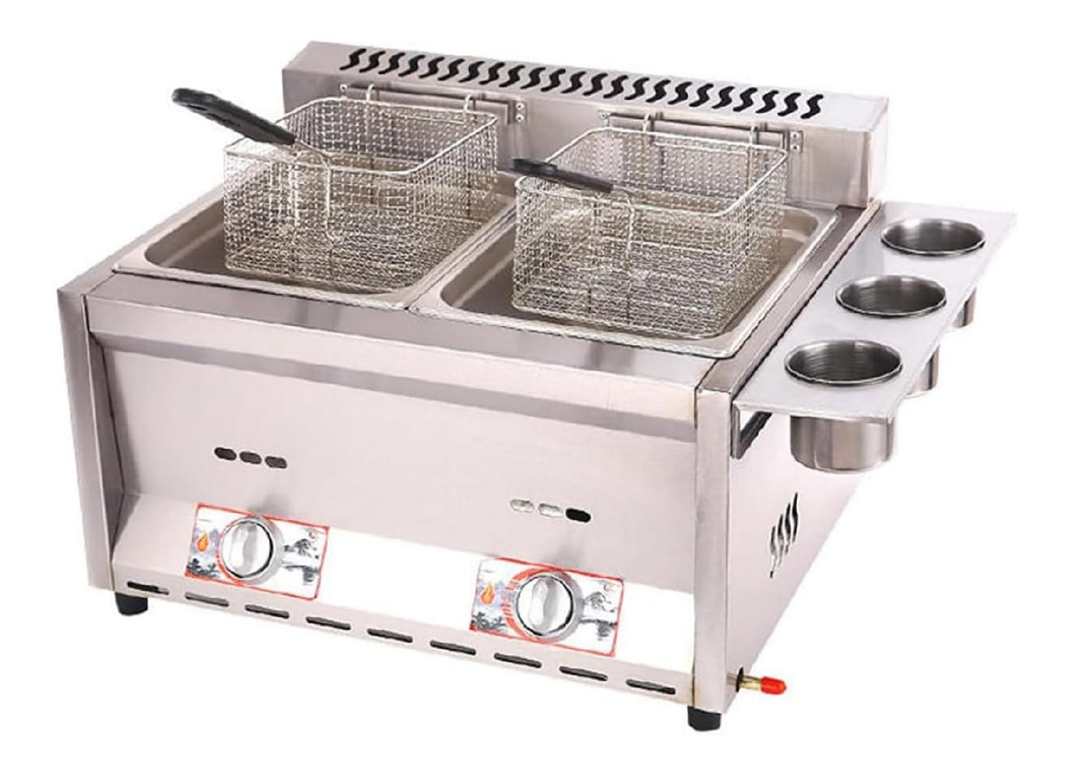 Sistema per frittura Friggitrice Professionale Banco Doppia Vasca