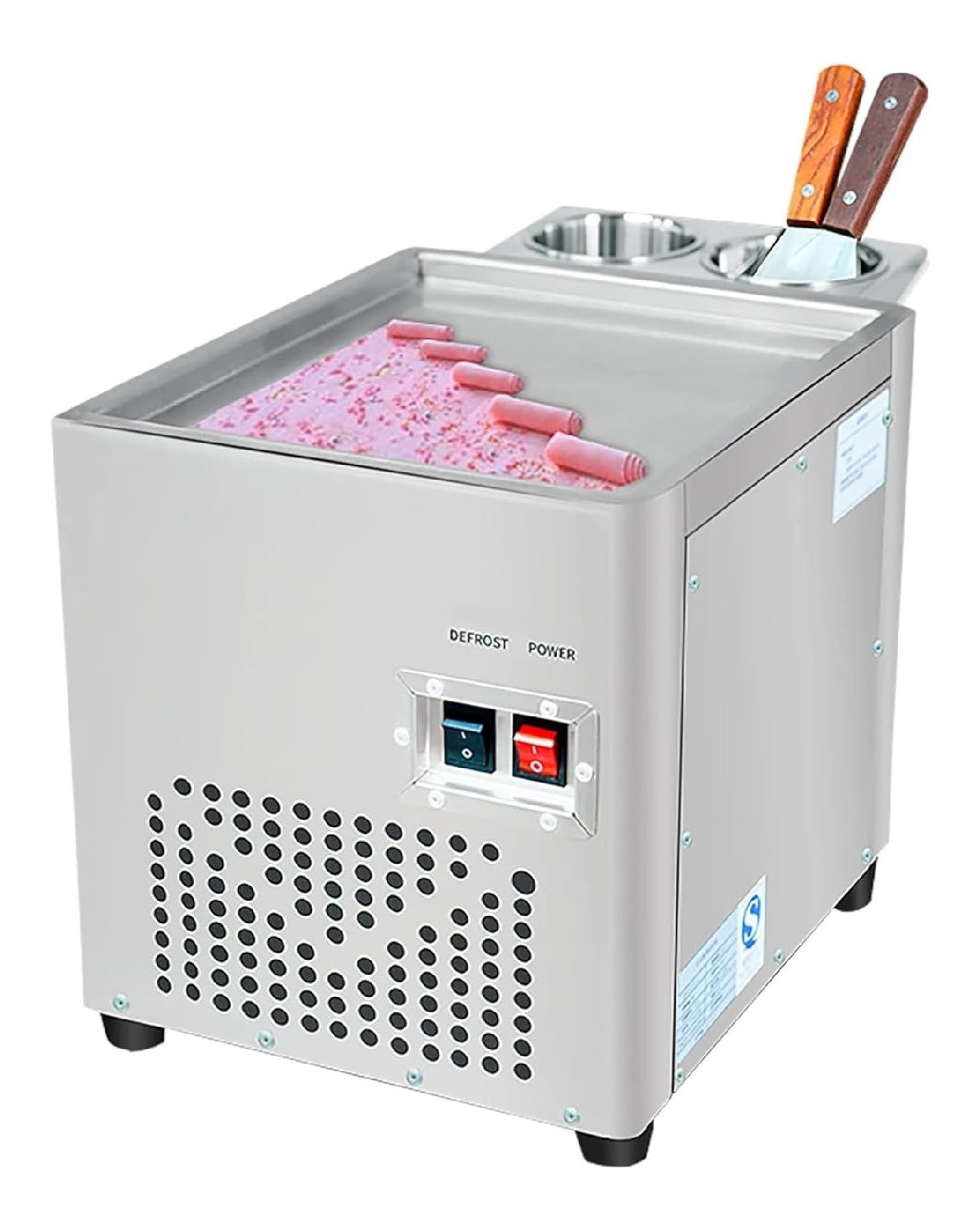 Elettrodomestico compatto Macchina Rotoli Gelato Commerciale, Macchina
