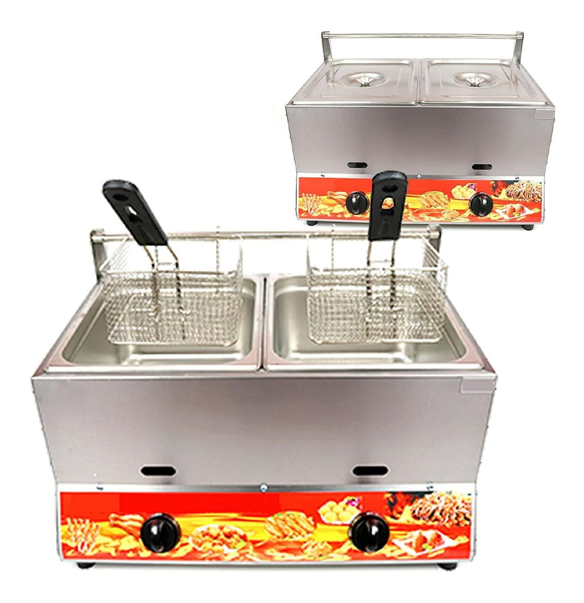 Friggitrice elettrica Generic Friggitrice Multifunzione, friggitrice Doppia