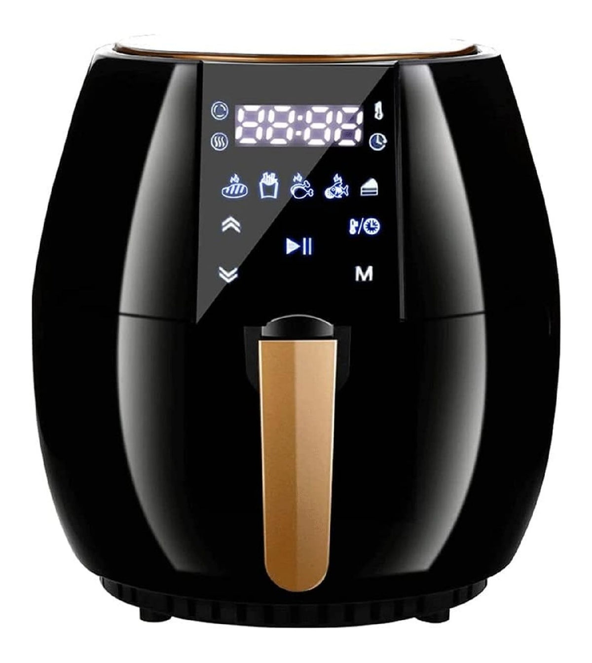Con timer friggitrice da cucina temperatura regolabile nero