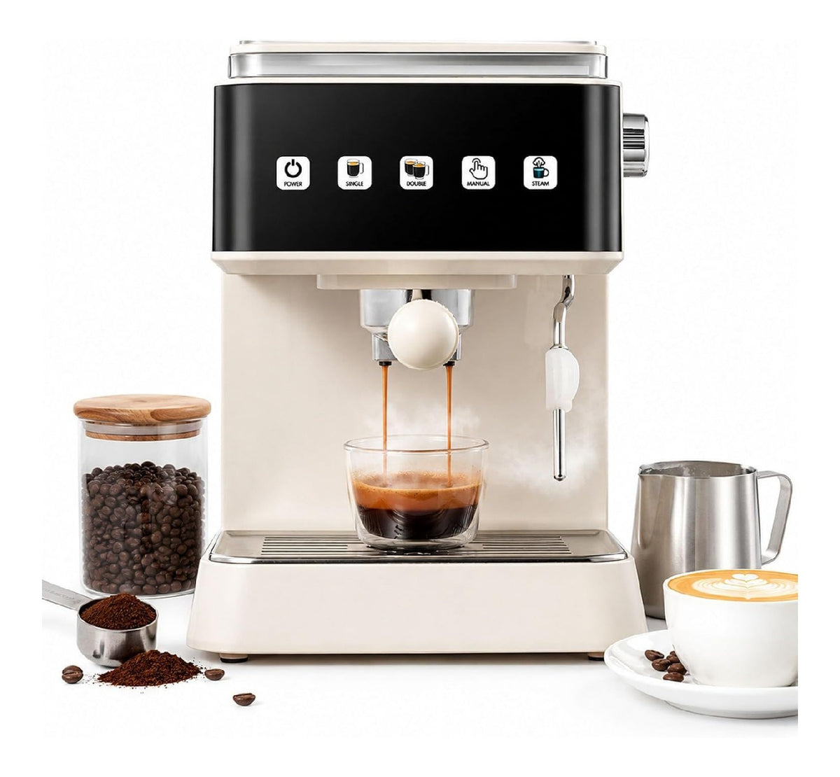 Macchina espresso 3.5 L con comandi touch crema