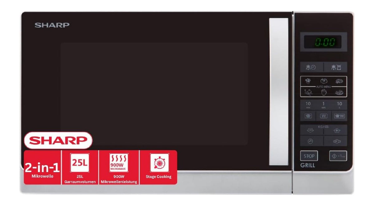 Con comandi touch forno a microonde con timer nero