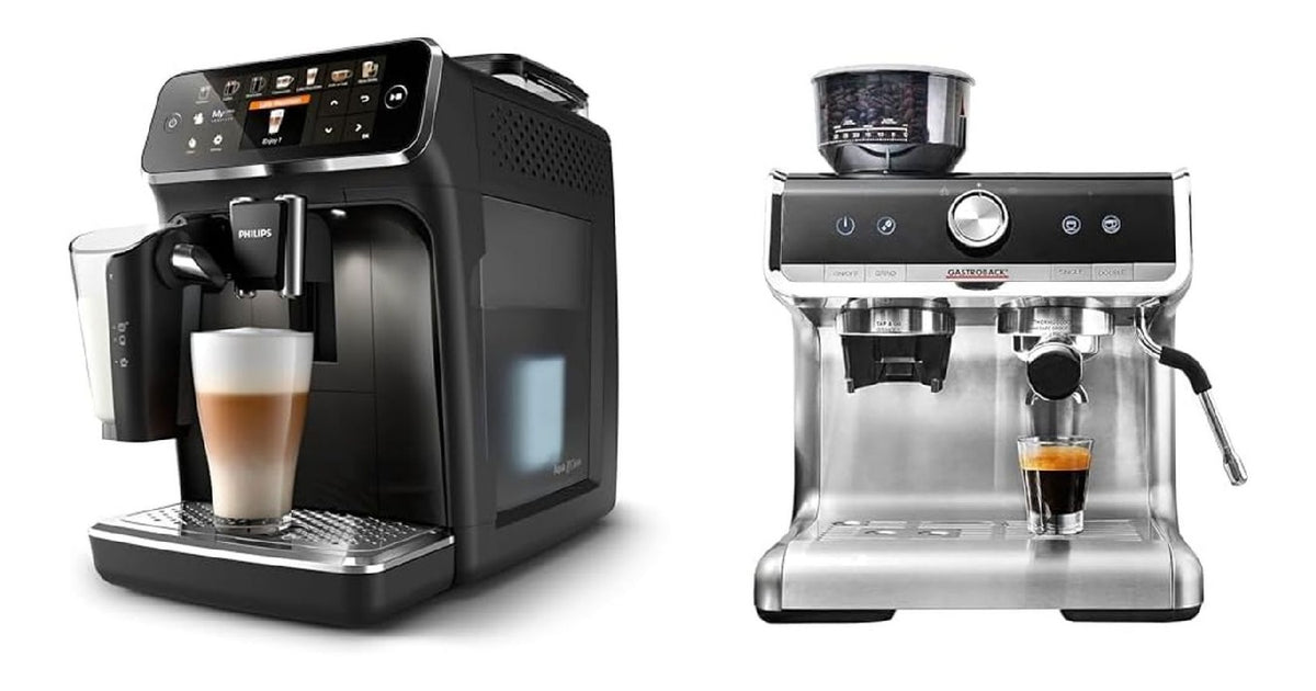 Macchina da caffe nero con comandi touch funzionamento automatico