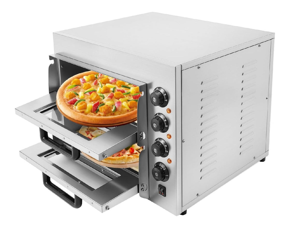 Fornetto da cucina in acciaio inox con timer argento