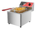Friggitrice da cucina in acciaio inox argento