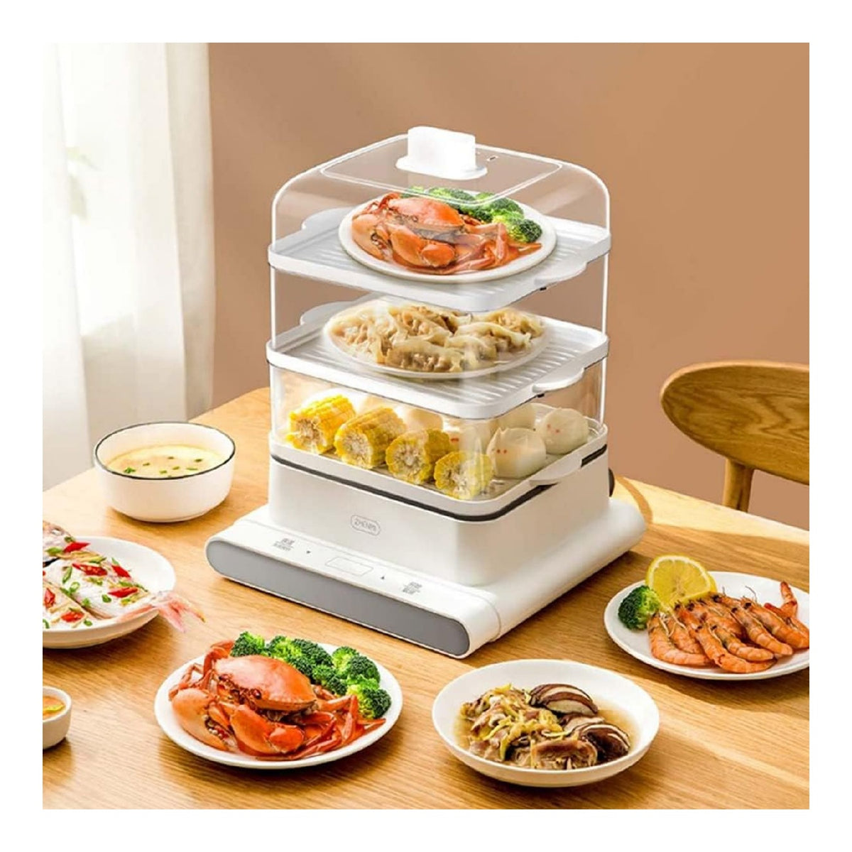 Elettrodomestico compatto Steamer Elettrico Strati visibile, piroscafo
