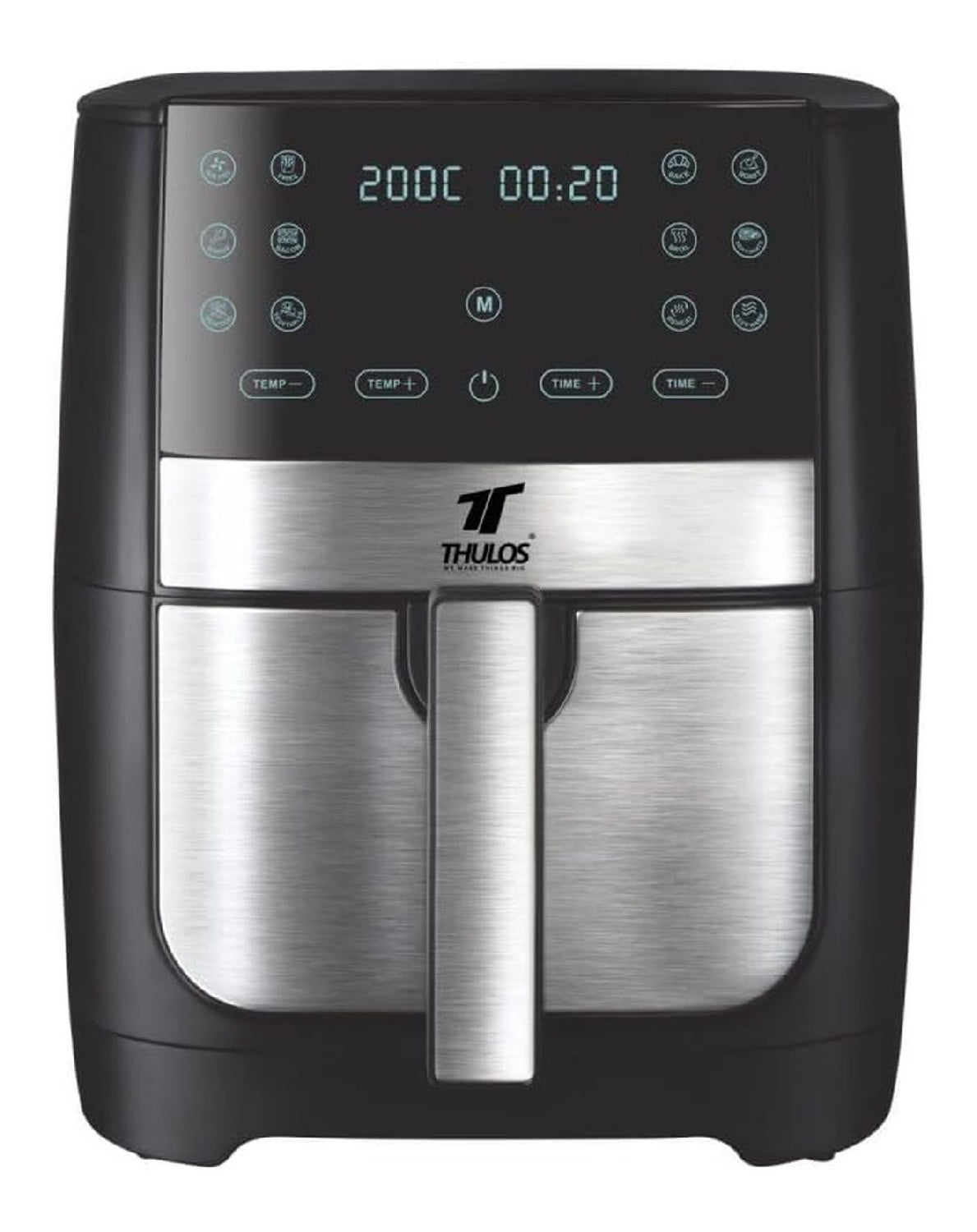 Friggitrice ad aria 8.0 L con timer nero