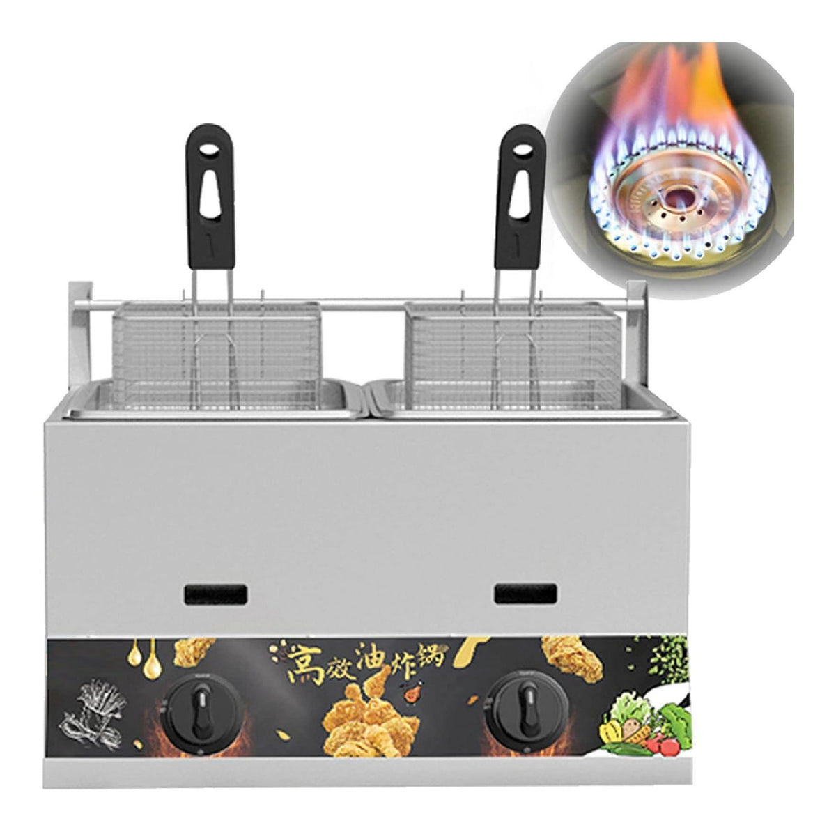 Friggitrice elettrica 10 L componenti lavabili oro