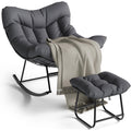 Sedia Sedia a dondolo esterno oversize forma uovo poggiapiedi - Seduta ergonomica