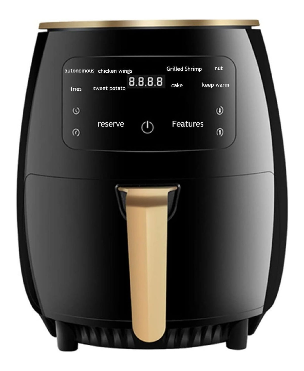 Friggitrice elettrica 5 L con comandi touch rosso