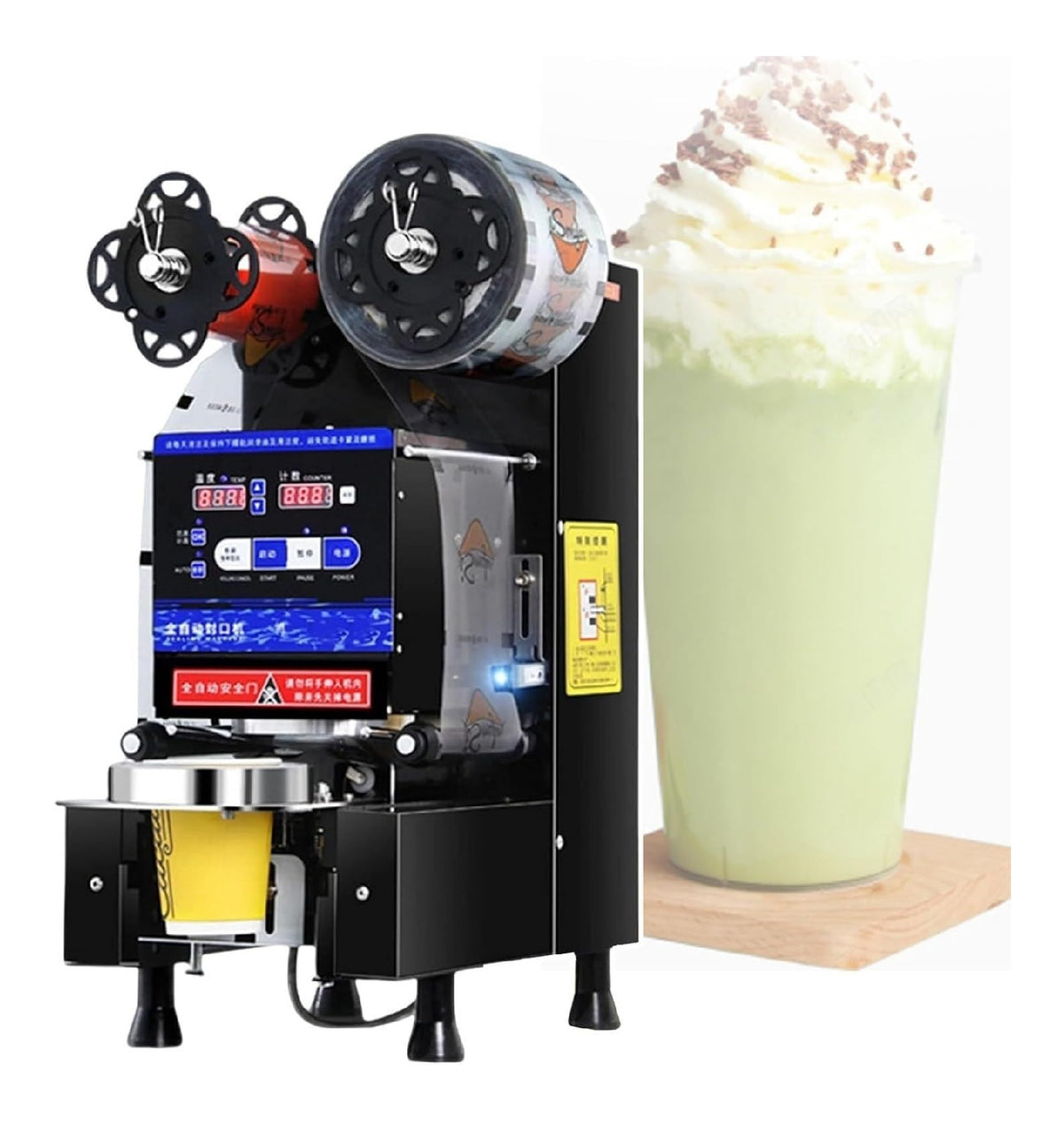 Elettrodomestico compatto Macchina sigillatrice tazze, sigillatrice elettrica tazze display, sigillatrice ner