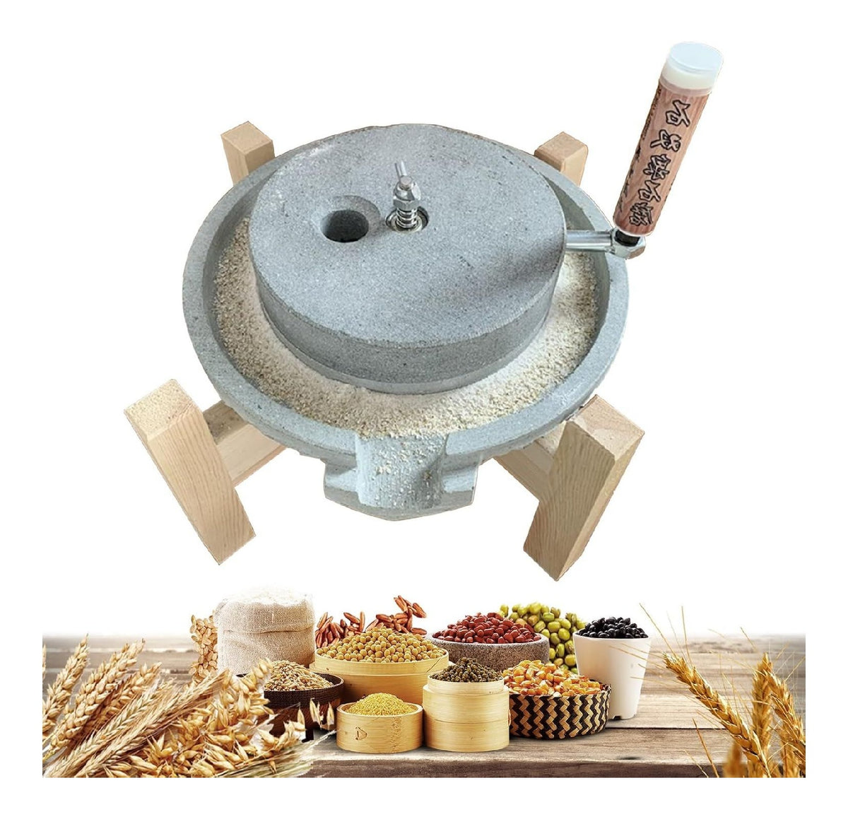 Elettrodomestico compatto Macina Cereali Granito Naturale azionato