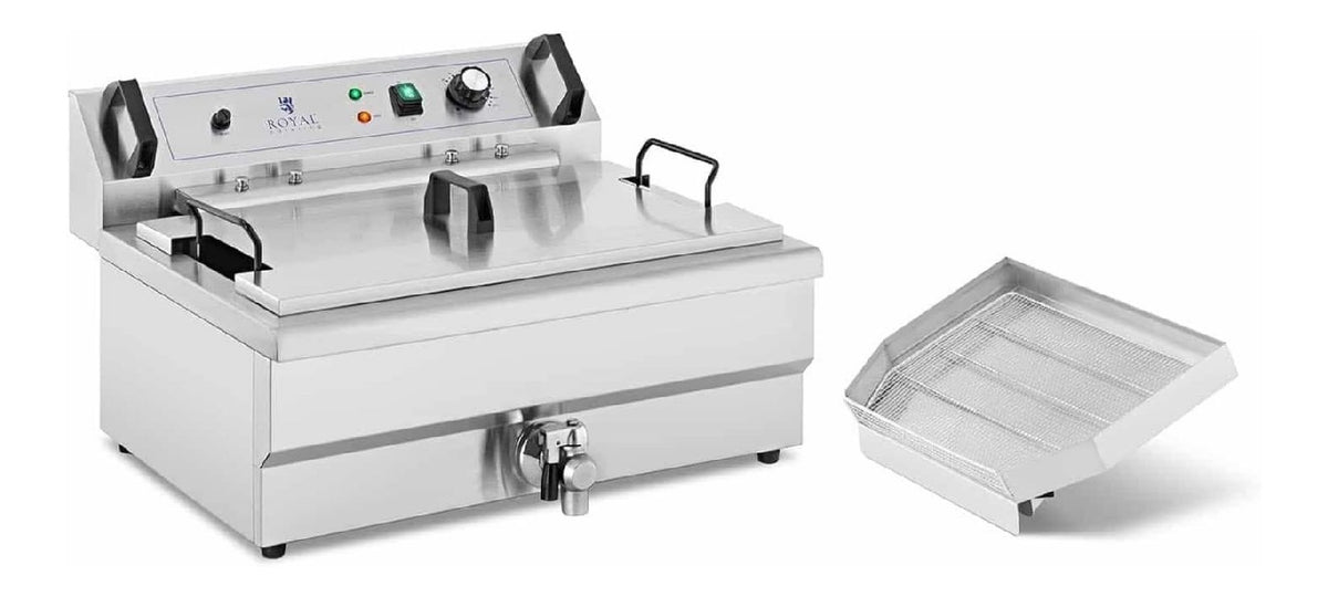 Friggitrice elettrica 30 L in acciaio inox oro