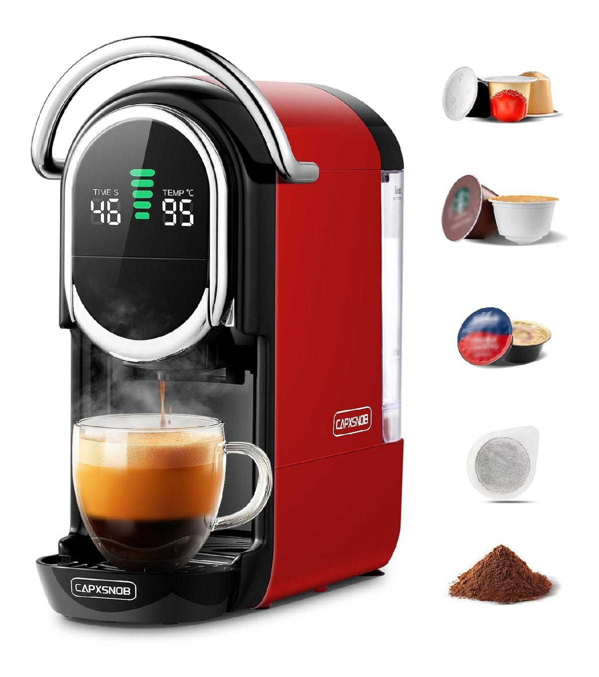 Macchina da caffe funzionamento automatico rosso