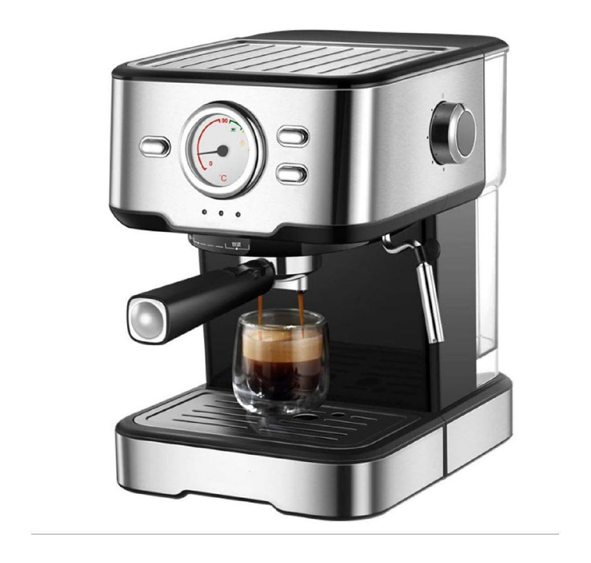 Macchina da caffe Macchina caffe Espresso Semiautomatica Domestica Cappuccino, Latte Schiuma nero