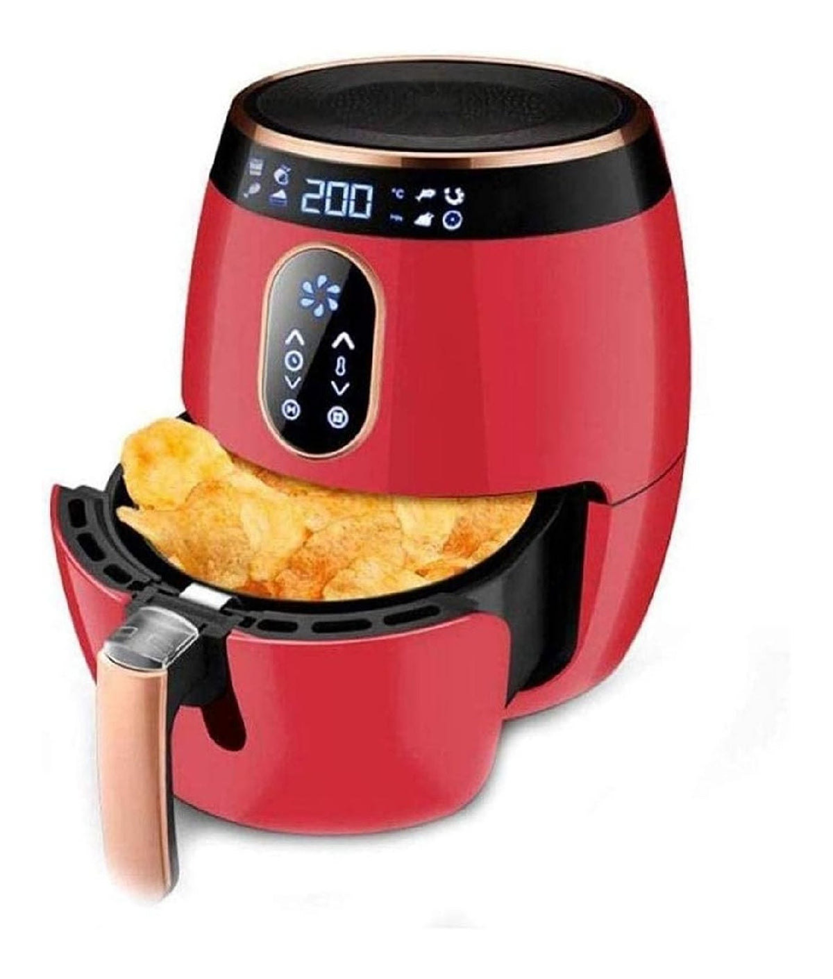 Friggitrice ad aria funzionamento automatico temperatura regolabile oro