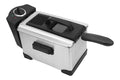 Friggitrice da cucina in acciaio inox temperatura regolabile argento
