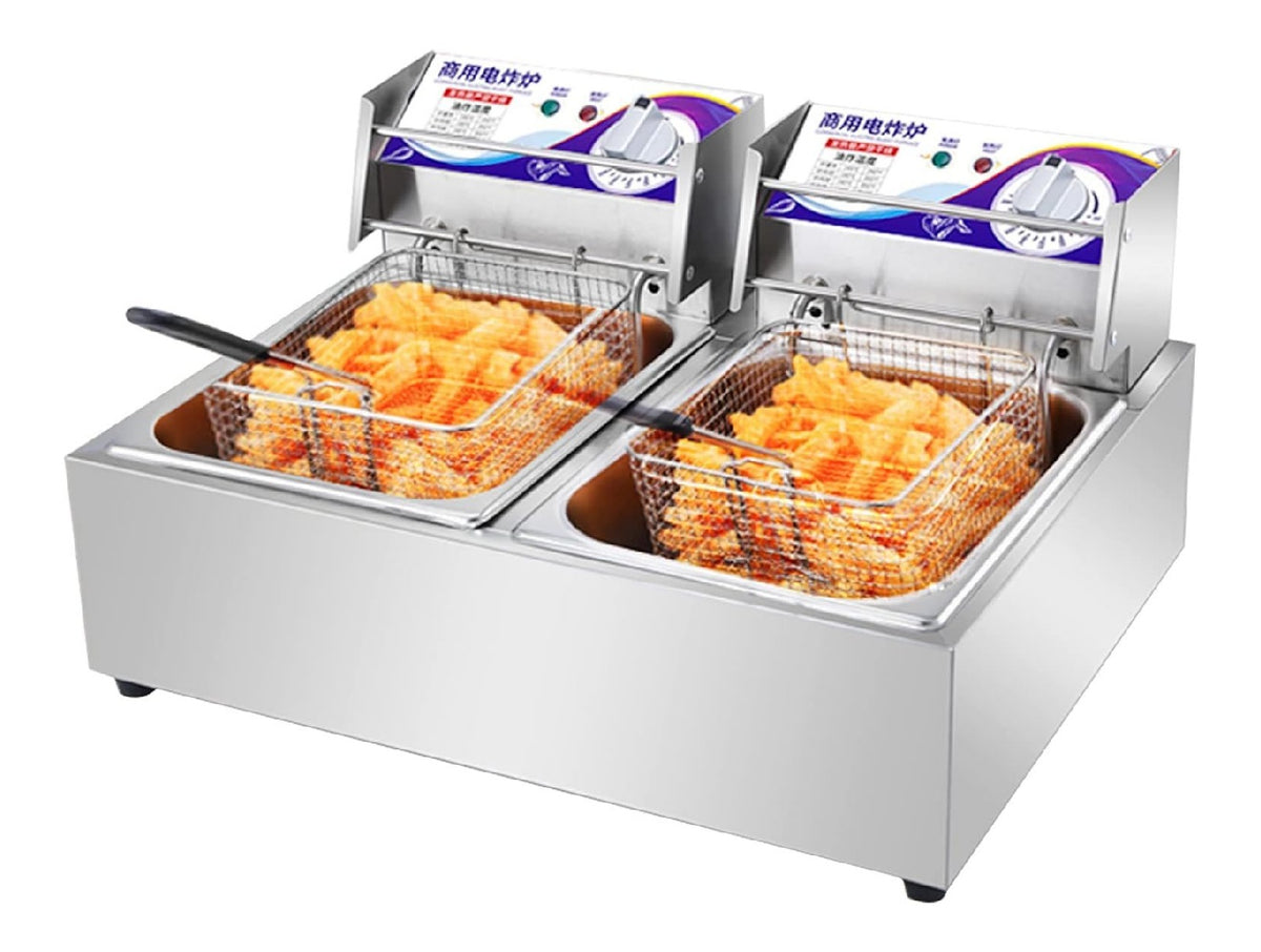 Friggitrice da cucina Friggitrice elettrica Doppia Vasca Tavolo